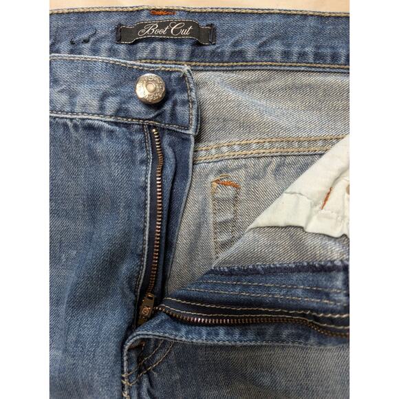 Marc Ecko Cut & Sew Prime Cut Jeans Skull Detail Y2K Distressed 2000s 34x32 - Picture 7 of 16